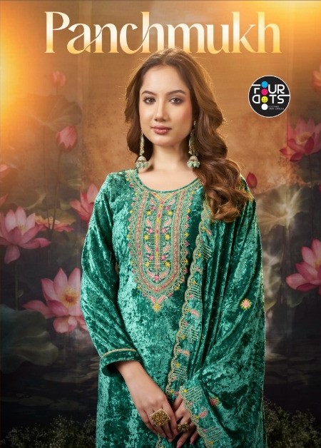 Four Dots Punchmukh Designer Velvet Salwar Suit Collection
