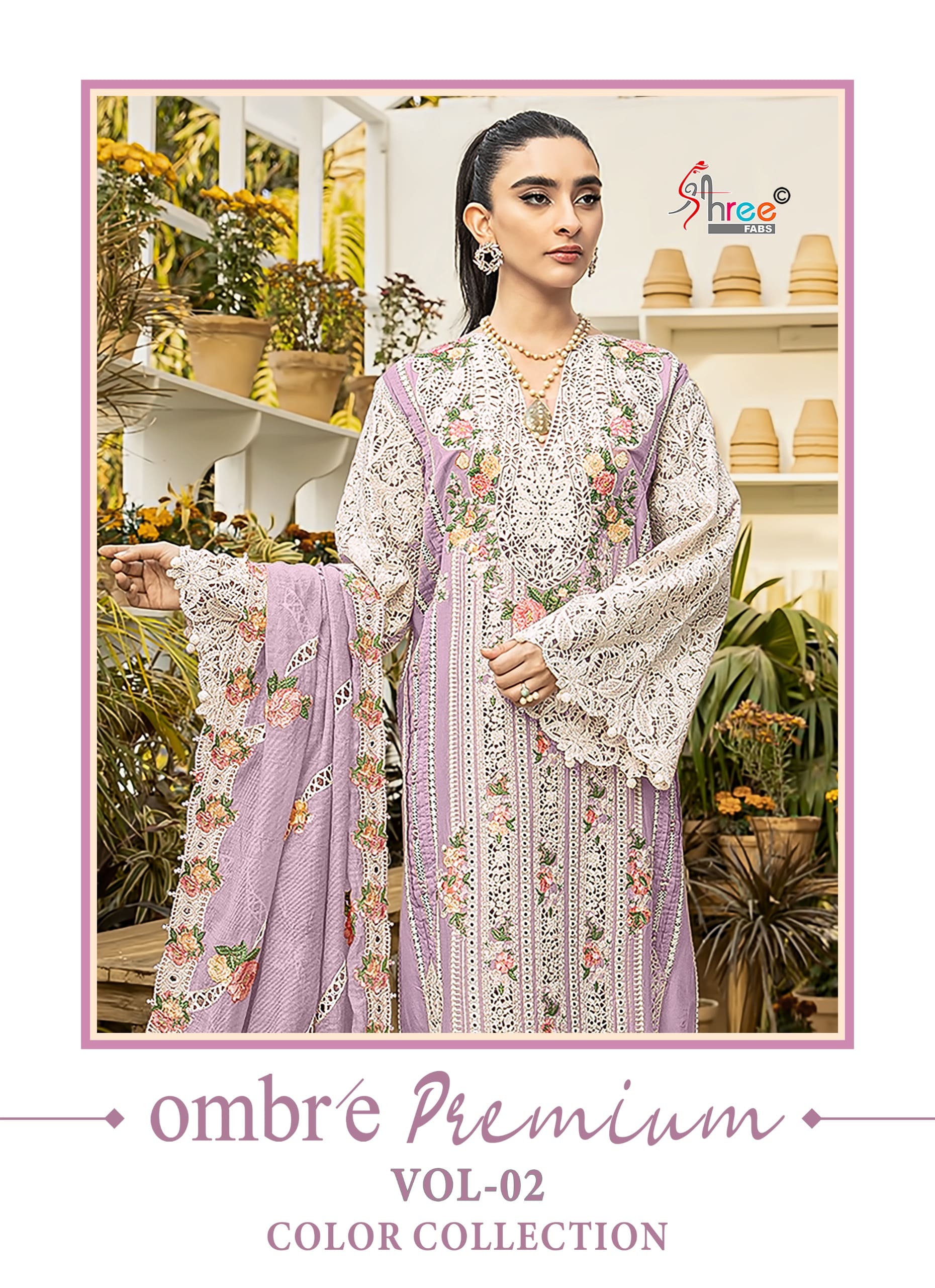 Shree Ombre Premium Vol 2 Cotton Embroidered Pakistani Suits Collection