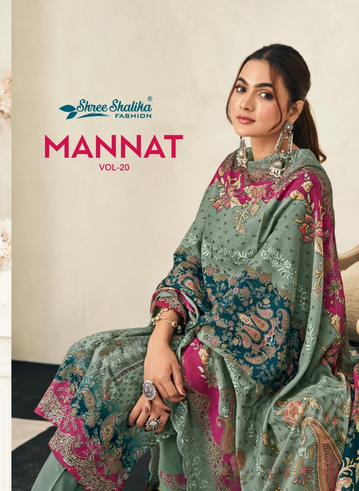Shree Shalika Mannat Vol 20 Embroidered Lawn Cotton Dress Material