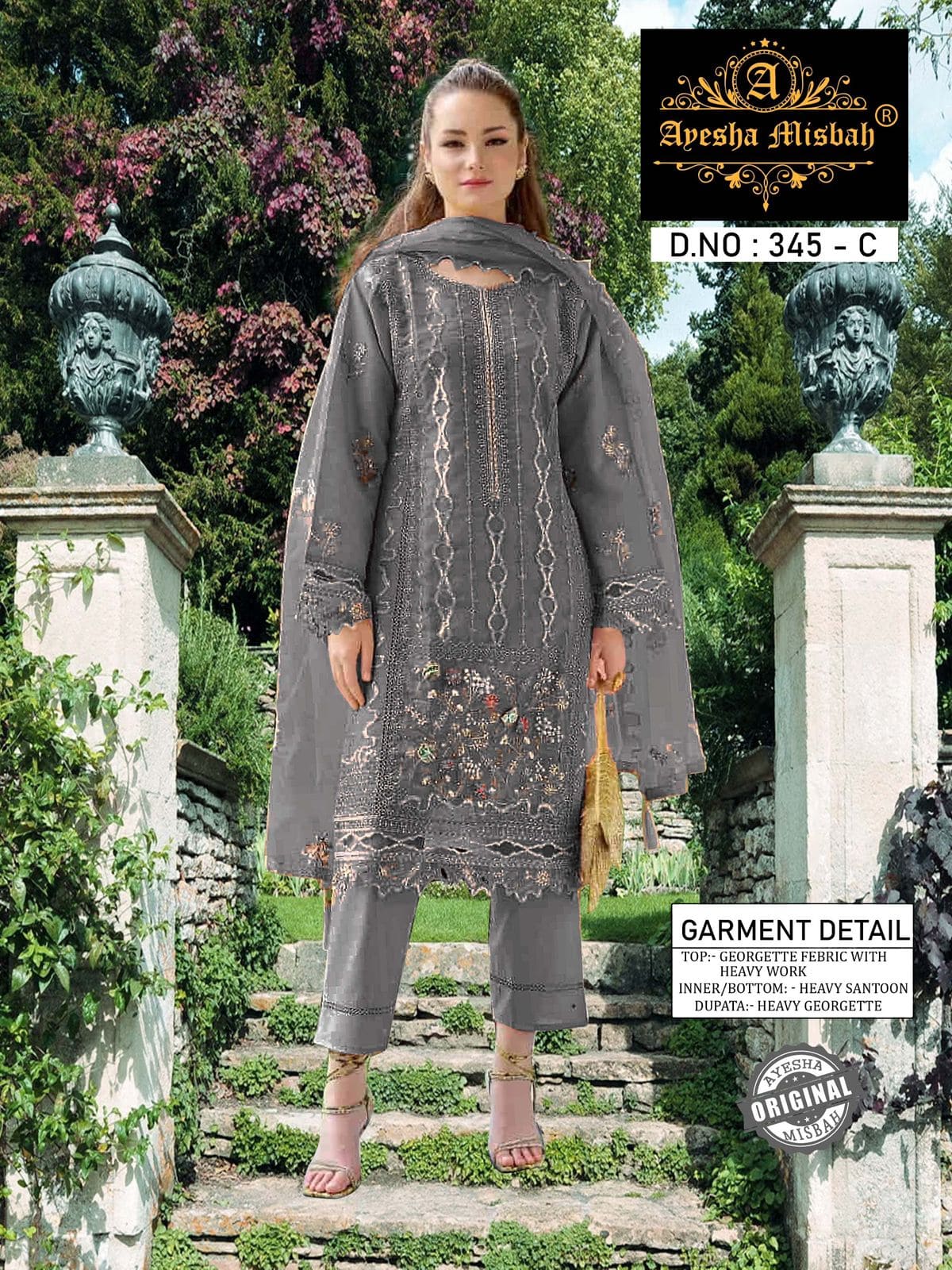 Ayesha Misbah 345 A To F Heavy Embroidery Work Pakistani Suits Collection