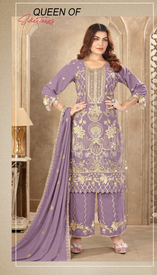 Majesty M 1105 To 1108 Faux Georgette Pakistani Salwar Suits Collection