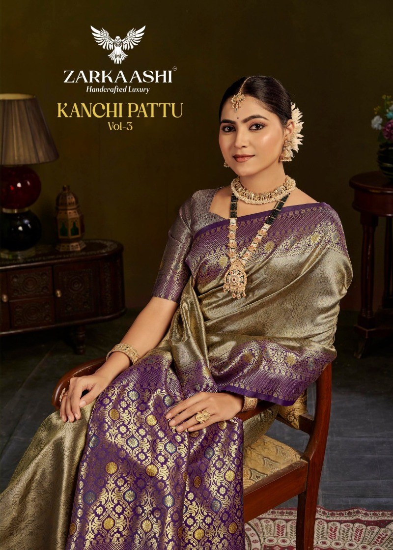 Zarkaashi Kanchi Pattu Vol 03 Banarasi Zari Tissue Saree Collection