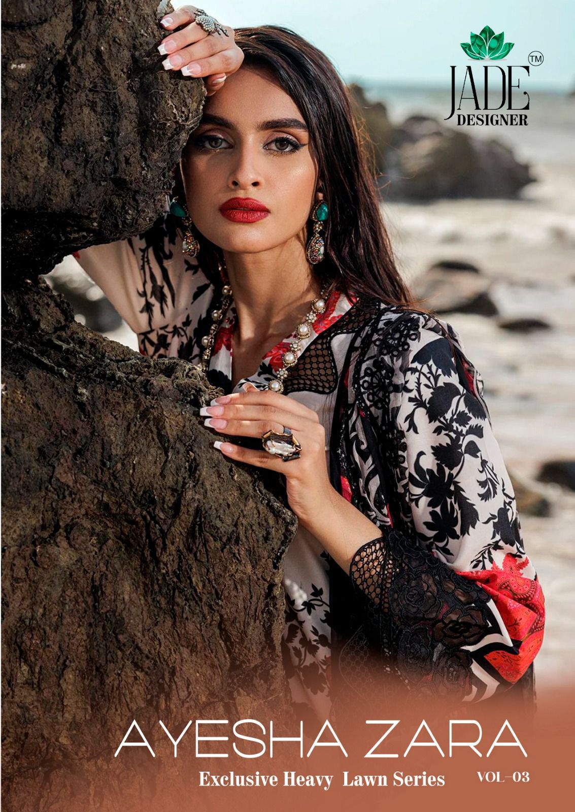 Jade D Ayesha Zara Vol 3 Lawn Cotton Karachi Dress Material