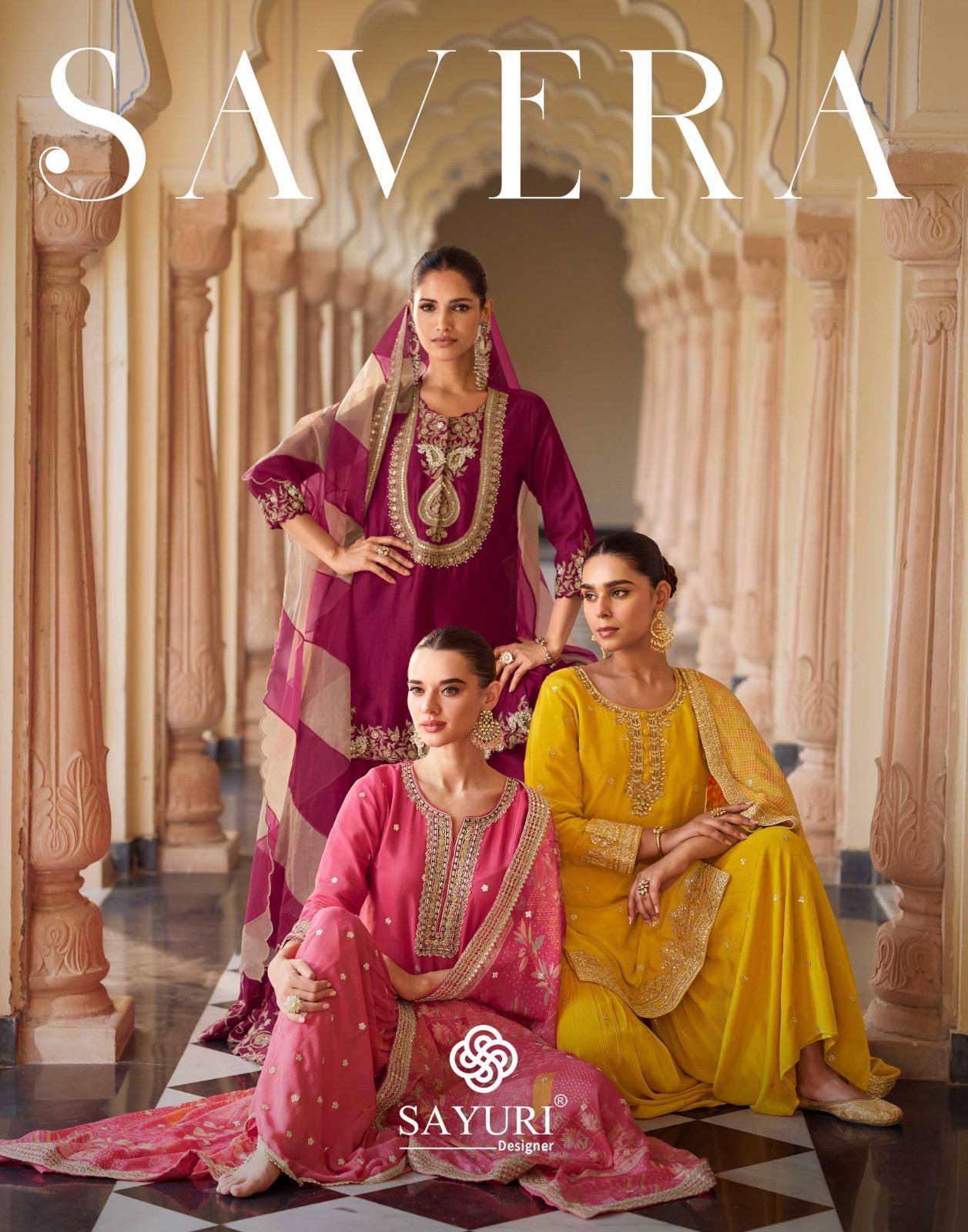 Sayuri Savera Silk Designer Sharara Suits With Palazzo Dupatta Set