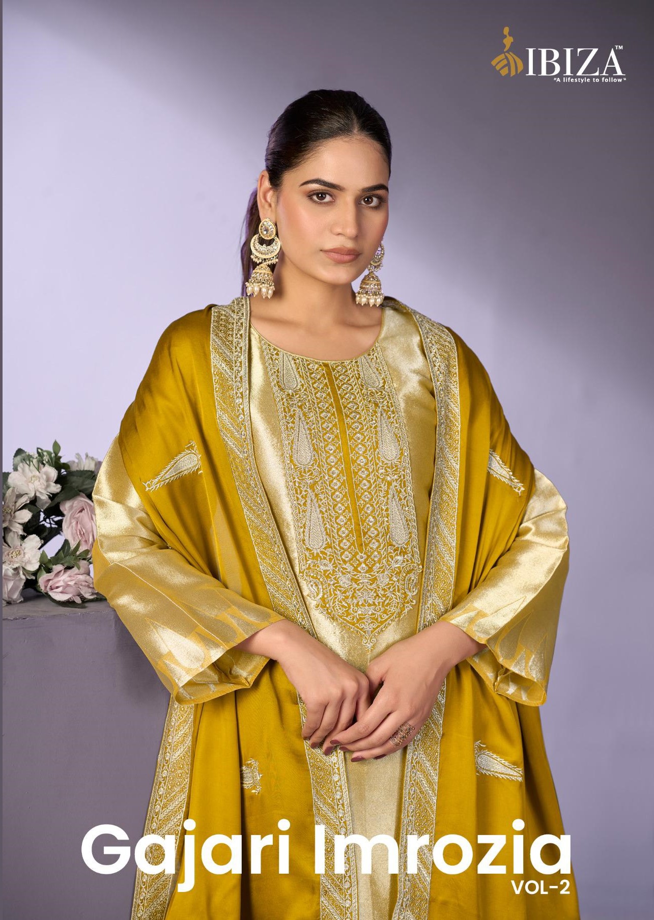 Ibiza Gajari Imrozia Vol 2 Exclusive Silk Jacquard Salwar Suits Collection
