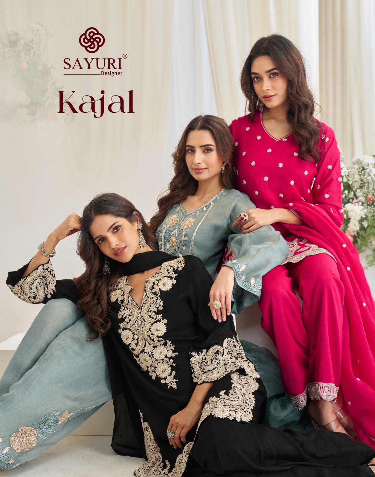 Sayuri Kajal Chinon Silk Designer Salwar Suit With Dupatta Collection