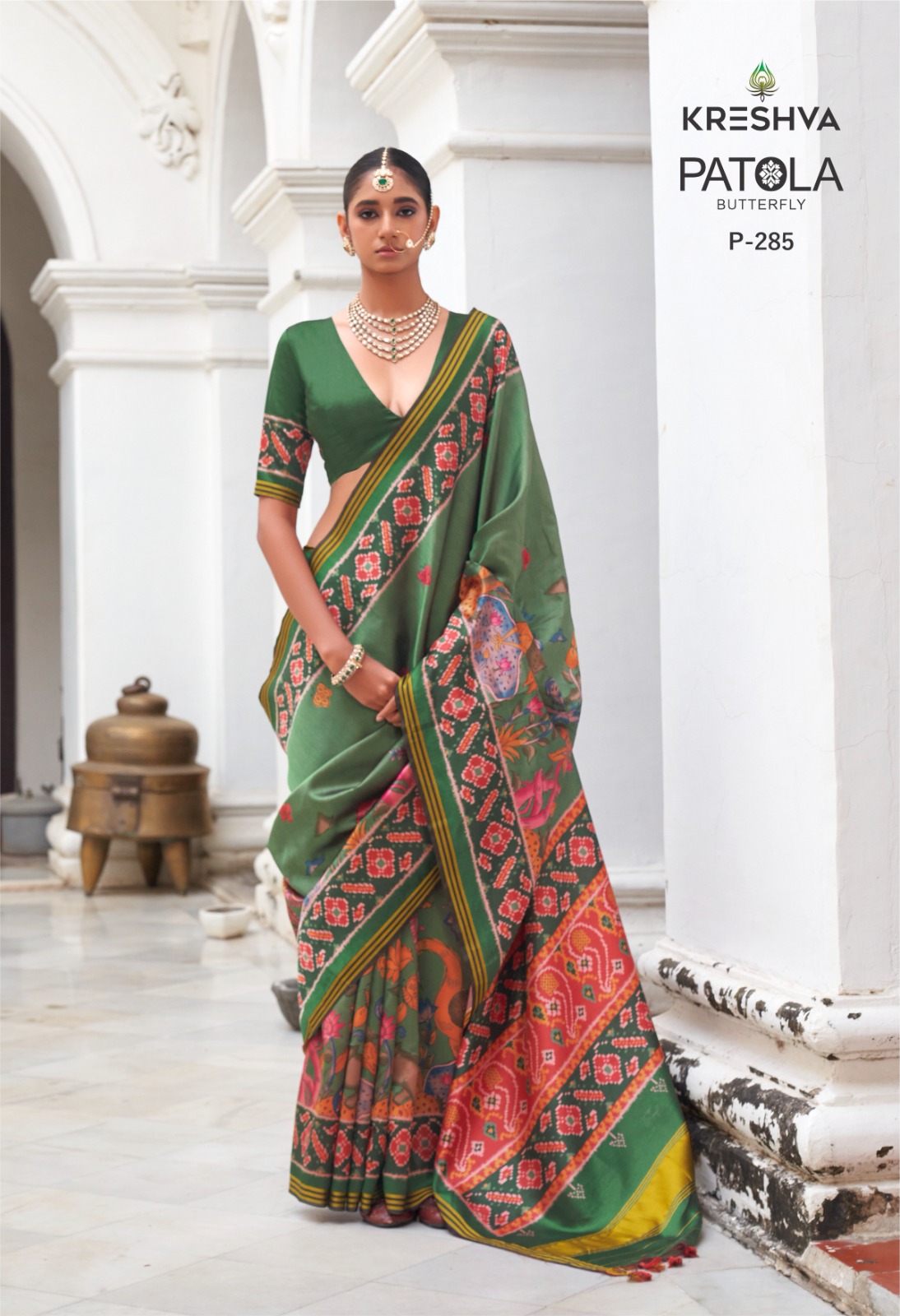Kreshva Patola Butterfly Silk Patola Saree Collection