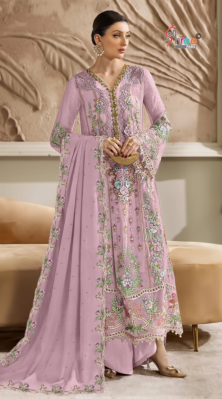 Shree Sf 5538 L To O Faux Georgette Pakistani Salwar Kameez
