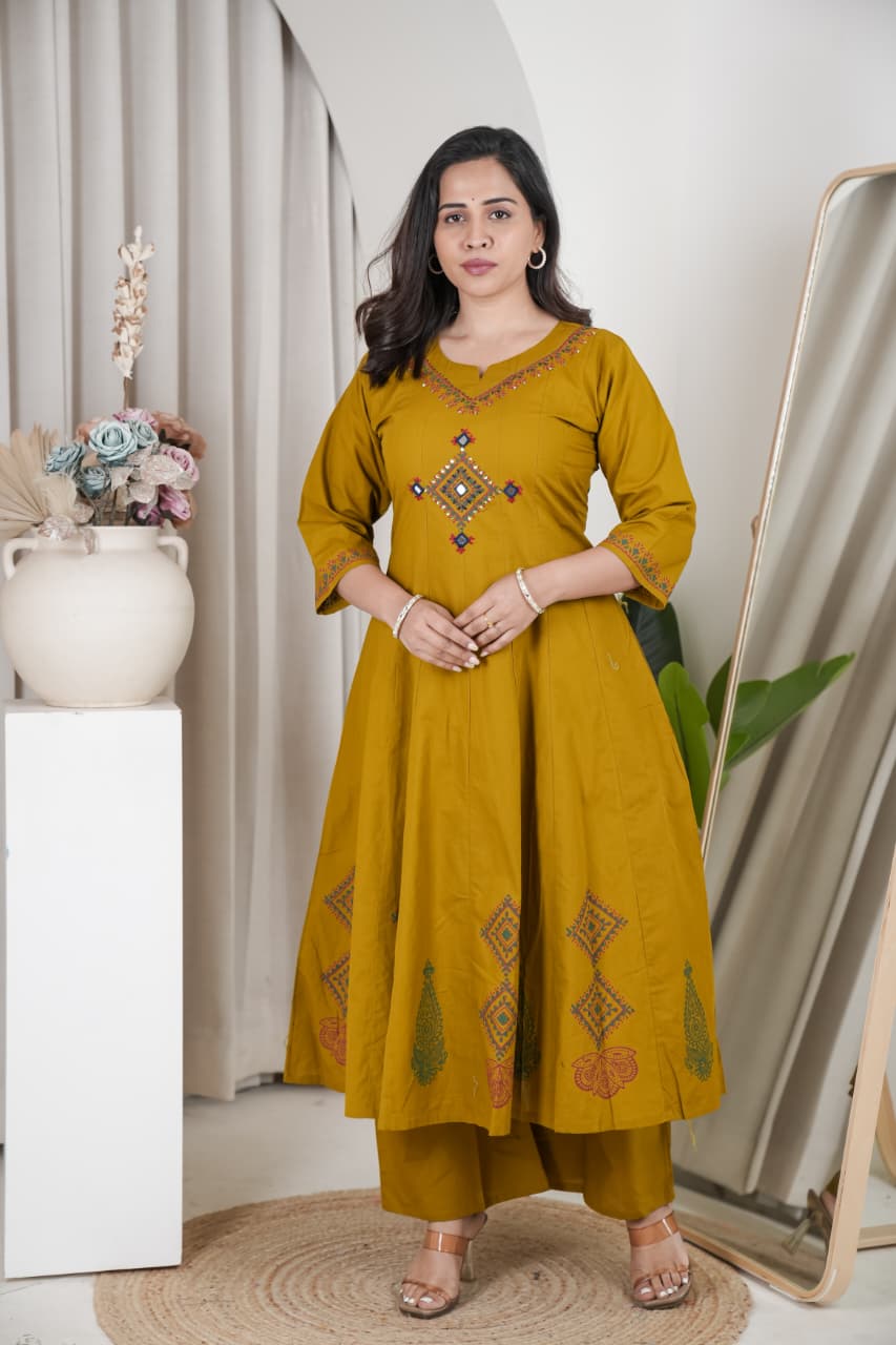 Naisha K 610 Cotton Daily Wear Kurti And Pant Collection