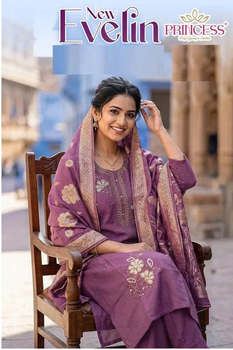 Princess New Evelin Embroidery Kurti Pant And Dupatta Collection