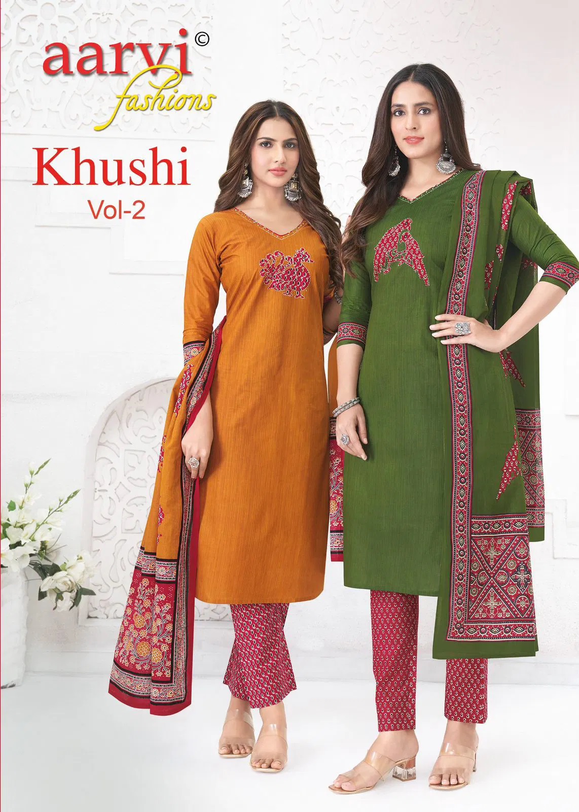 Aarvi Khushi Vol 2 Cotton Casual Wear Kurti Pant And Dupatta