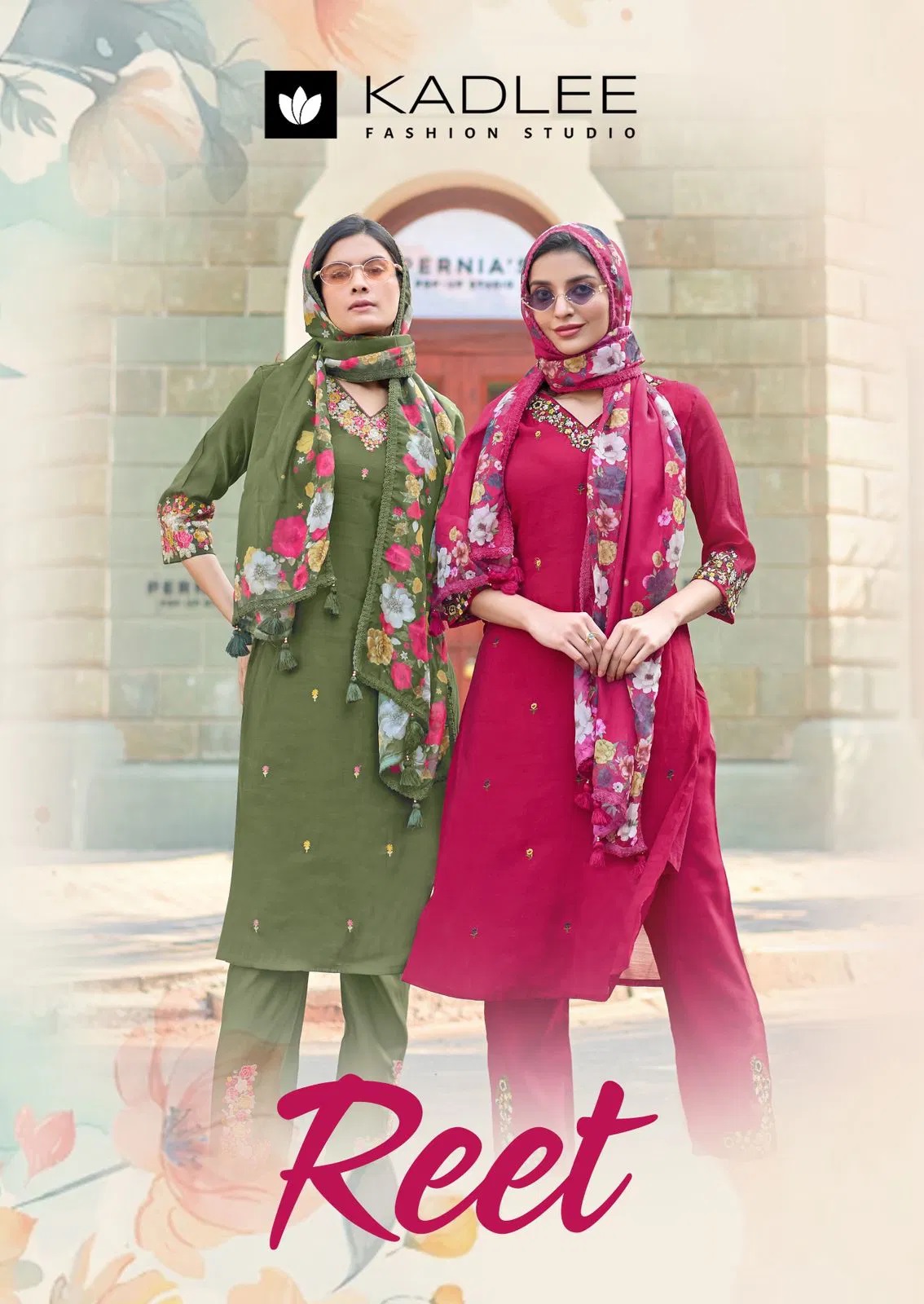 Kadlee Reet Designer Handwork Kurti Pant And Dupatta Collection