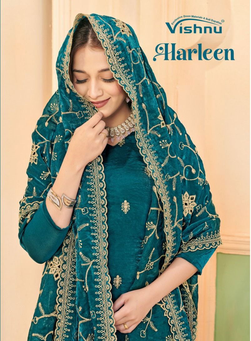 Vishnu Harleen Fandy Blooming Designer Dress Material Collection