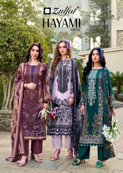 Zulfat Hayami Vol 2 Cotton Printed Designer Dress Material Collection