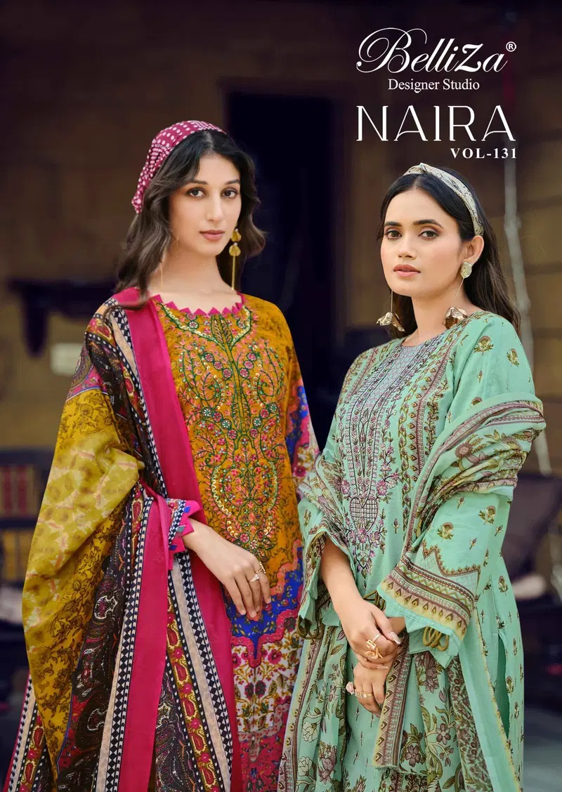 Belliza Naira Vol 131 Exclusive Printed Cotton Dress Material Collection