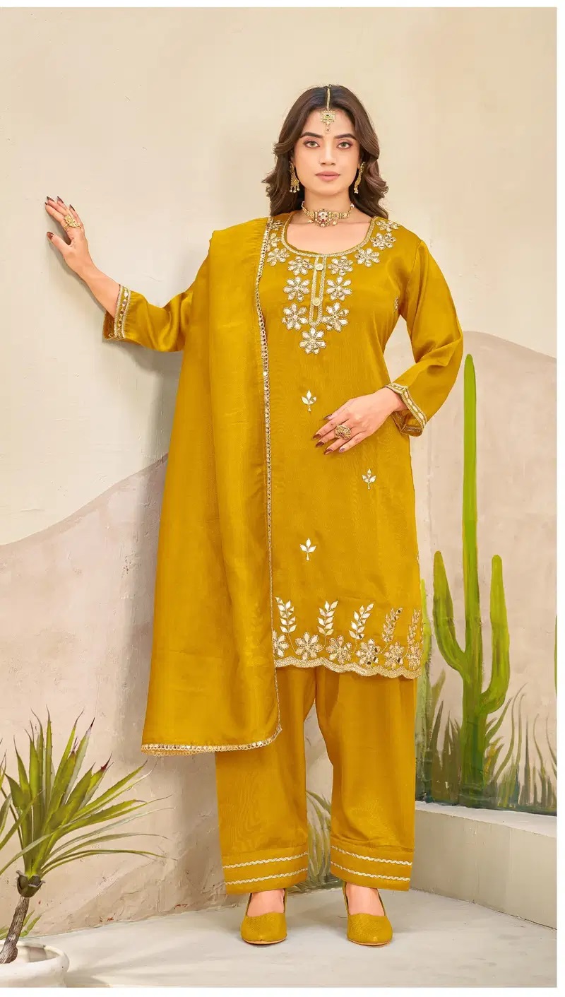 Khas 4511 A To D Silk Embroidery Readymade Pakistani Salwar Suits