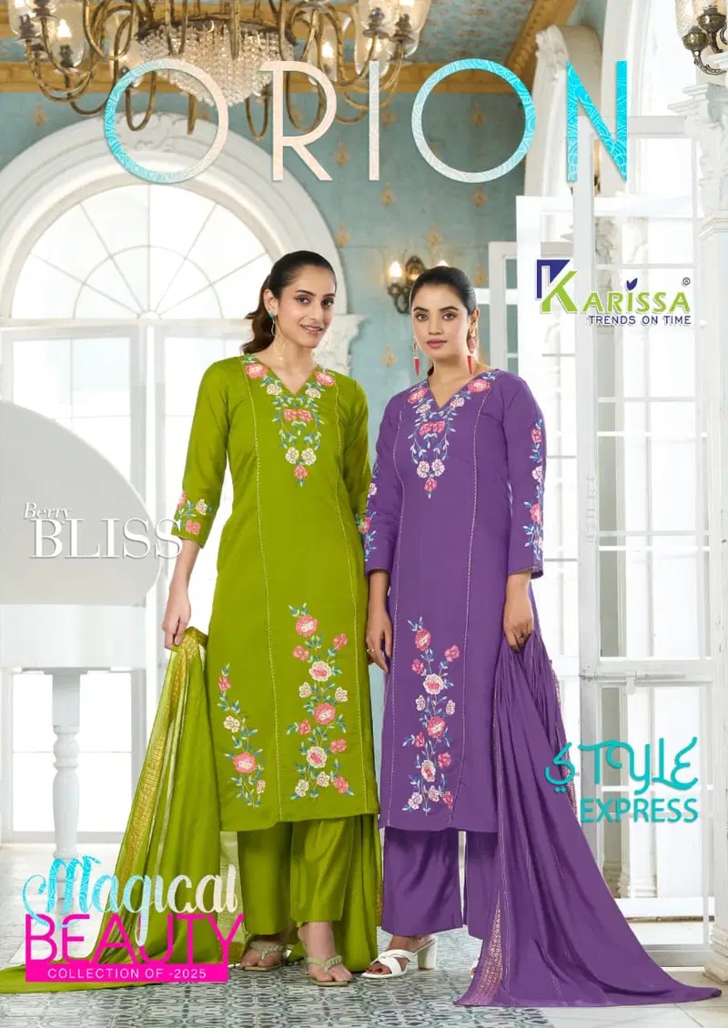 Karissa Orion Exclusive Viscose Handwork Kurti Bottom And Dupatta