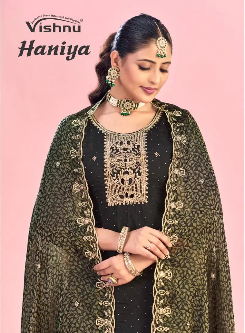 Vishnu Haniya Nc Moss Zarkan Work Dress Material Collection