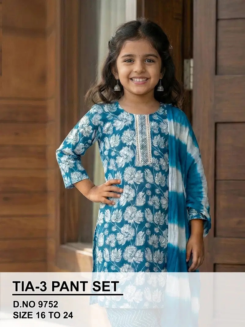 Tia Vol 3 Printed Kids Wear Girls Dress Collection