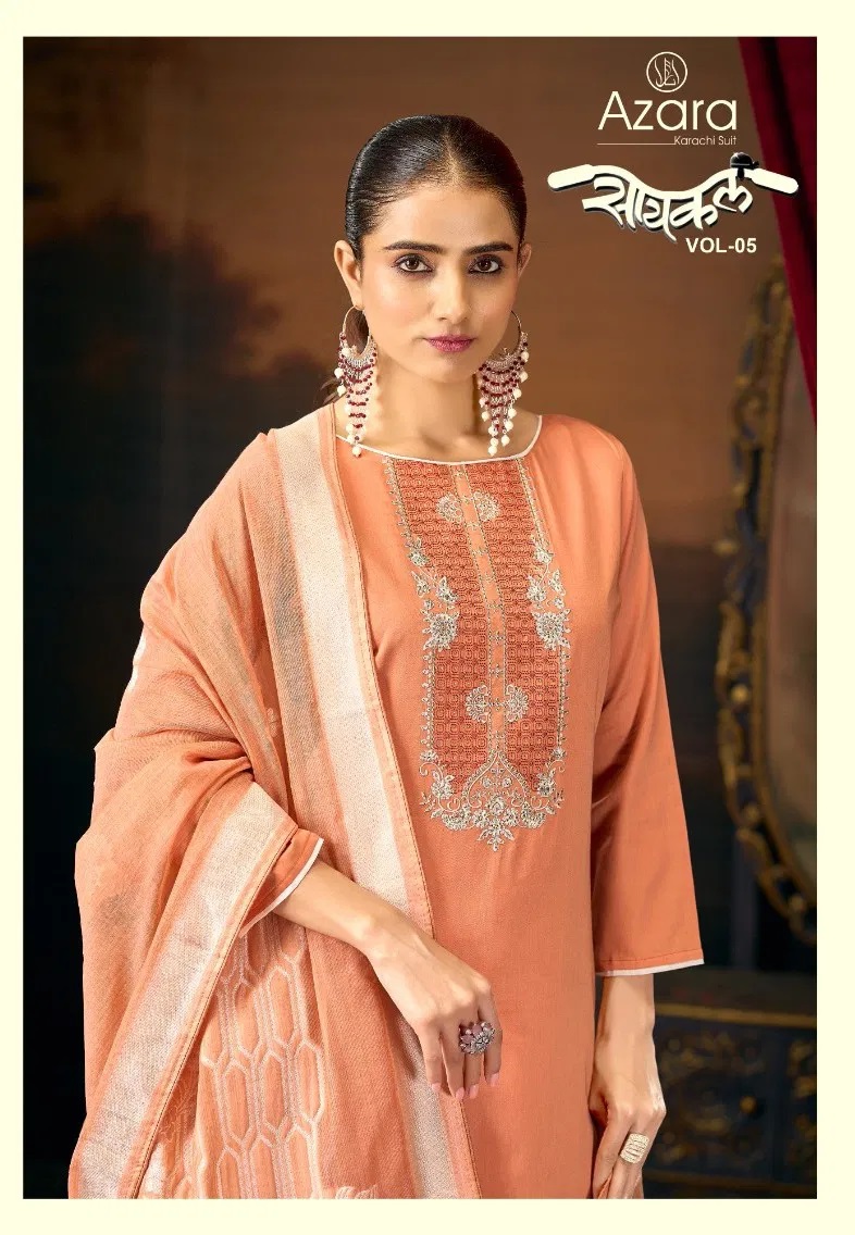 Radhika Azara Cycle Vol 5 Cotton Embroidery Dress Material Collection