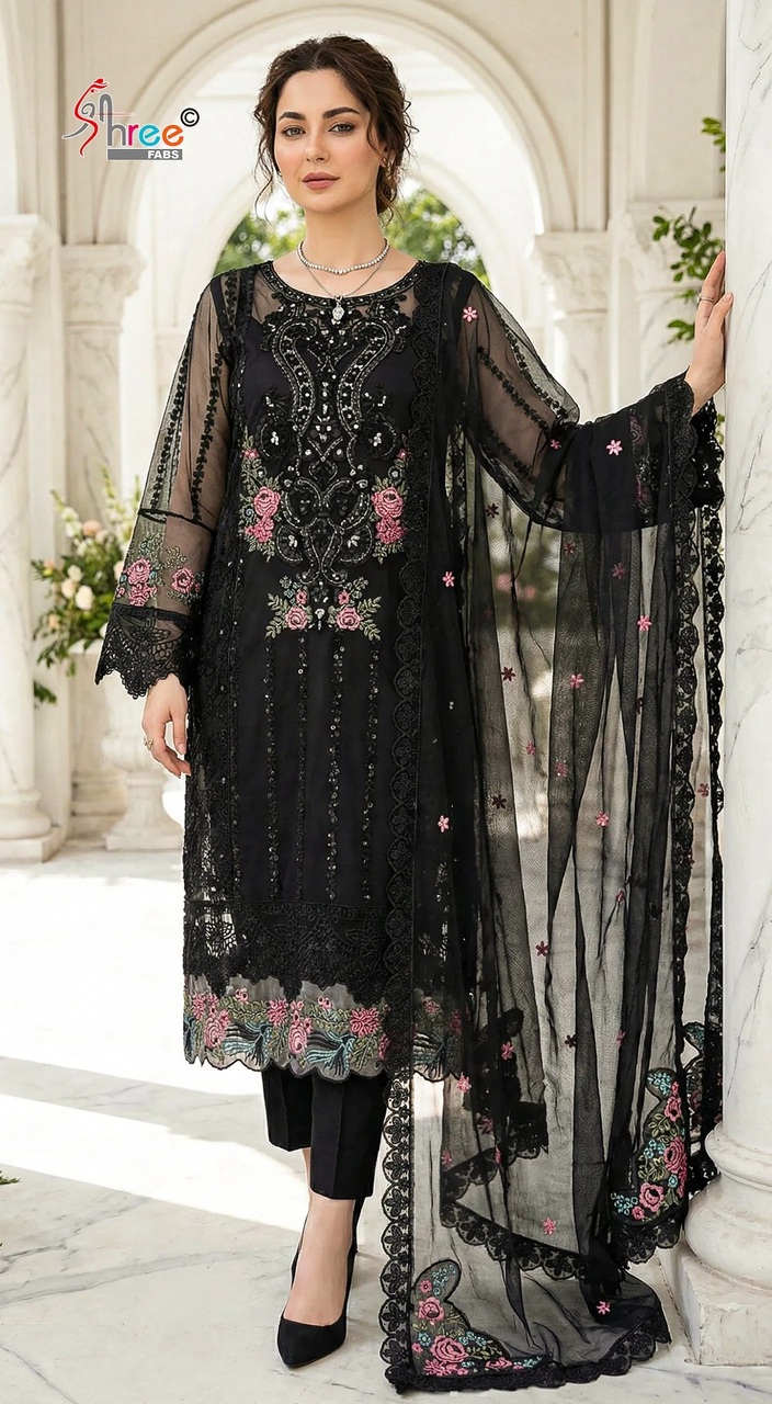 Shree Sf 5587 A To D Embroidery Work Pakistani Salwar Suits Collection