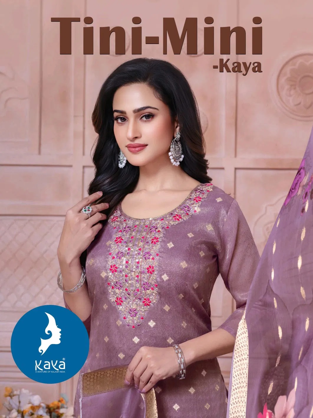 Kaya Tini Mini Shimmer Designer Kurti Bottom With Dupatta