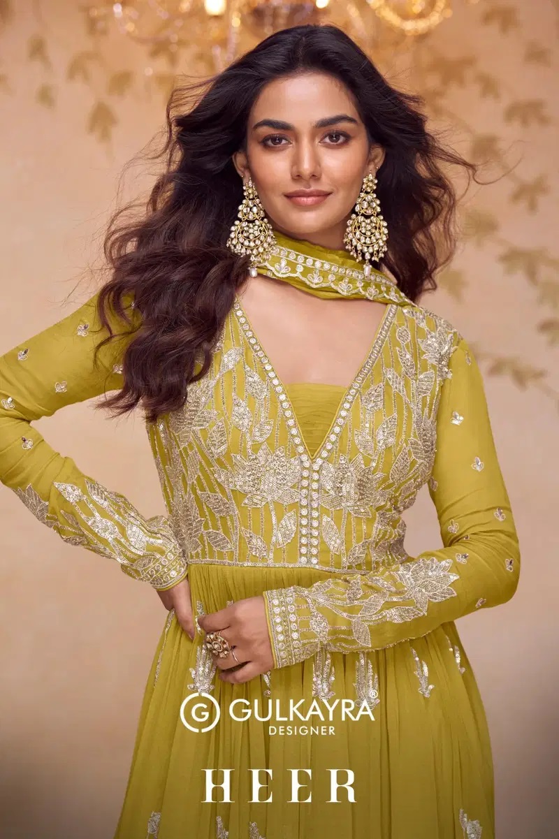 Gulkayra Heer Chinon With Embroidery Work Salwar Kameez Collection