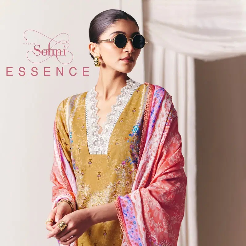 Kimora Sohni Essence Lawn Cotton Embroidery Salwar Suits