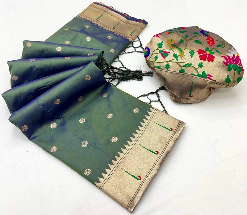 Mb 150 Traditional Woven Work Paithani Silk Saree Collection