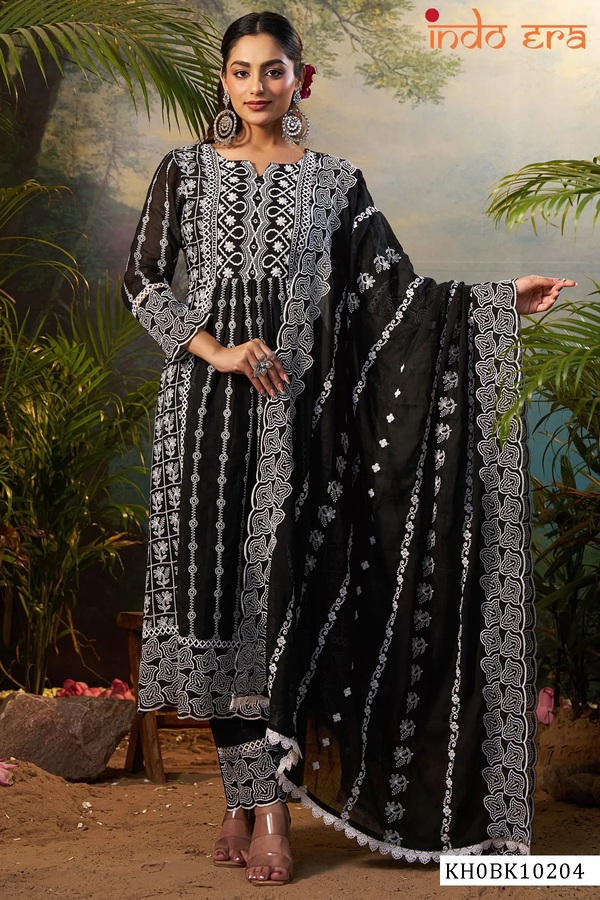 Indo Era 2609 Pure Cotton Designer Kurta with Pant Dupatta