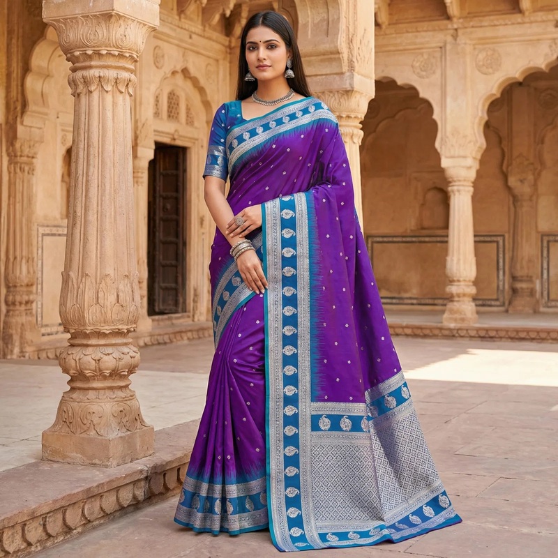 Mb 188 Soft Banarasi Silk Weaving Saree Collection