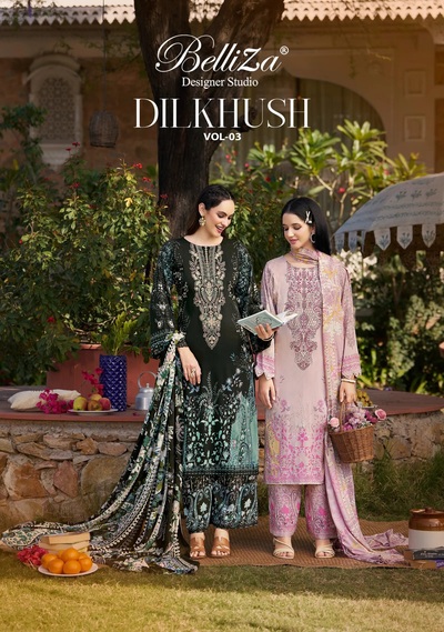 Belliza Dilkhush Vol 3 Viscose Printed Dress Material Collection