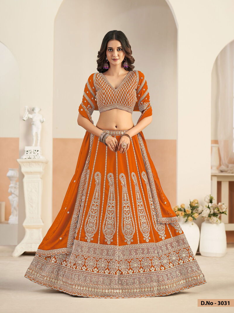 Mehvish Vol 33 Faux Georgette Wedding Wear Lehenga Choli Collection