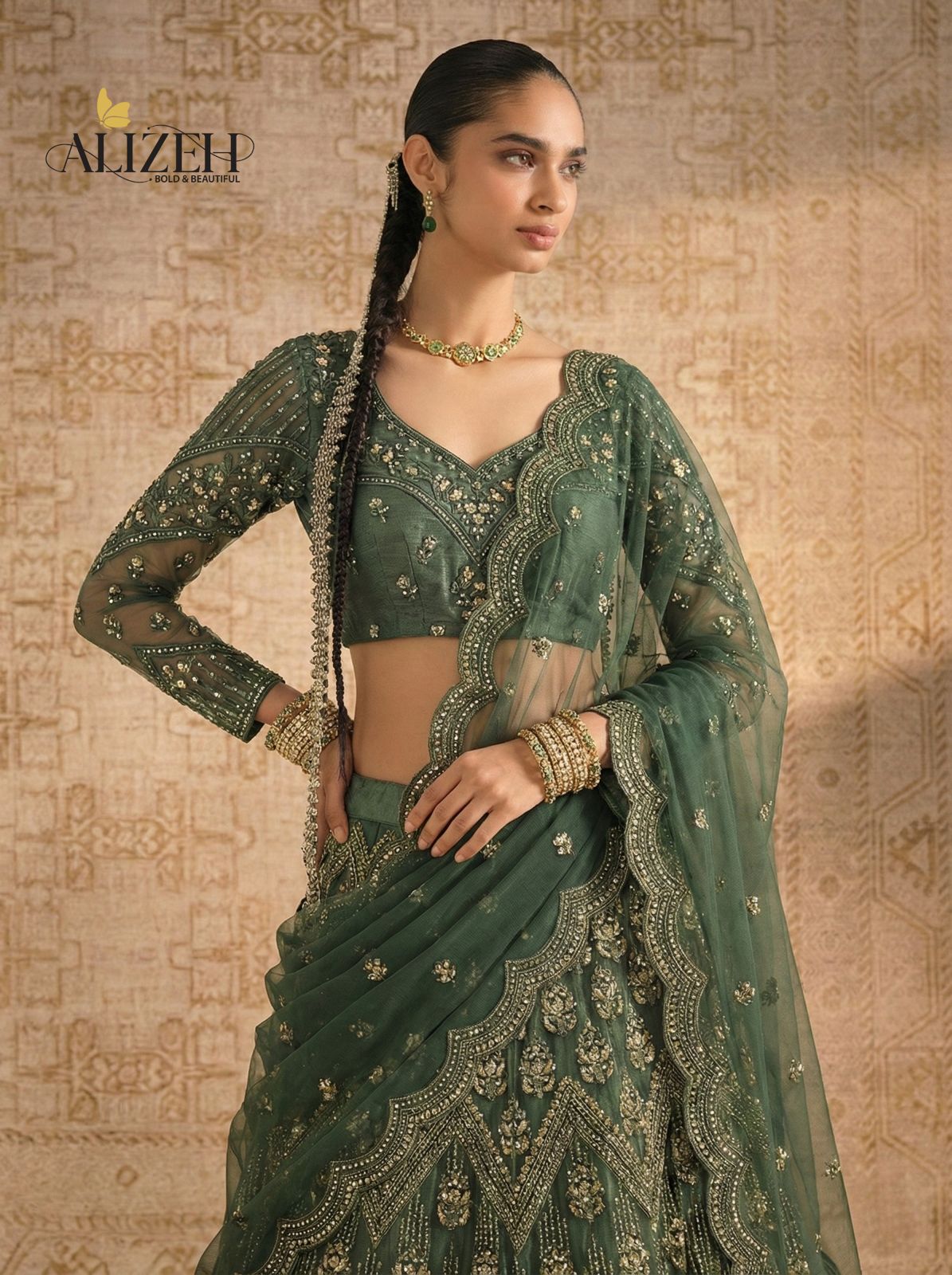 Alizeh 1084 Butterfly Net Wedding Wear Lehenga Choli Collection