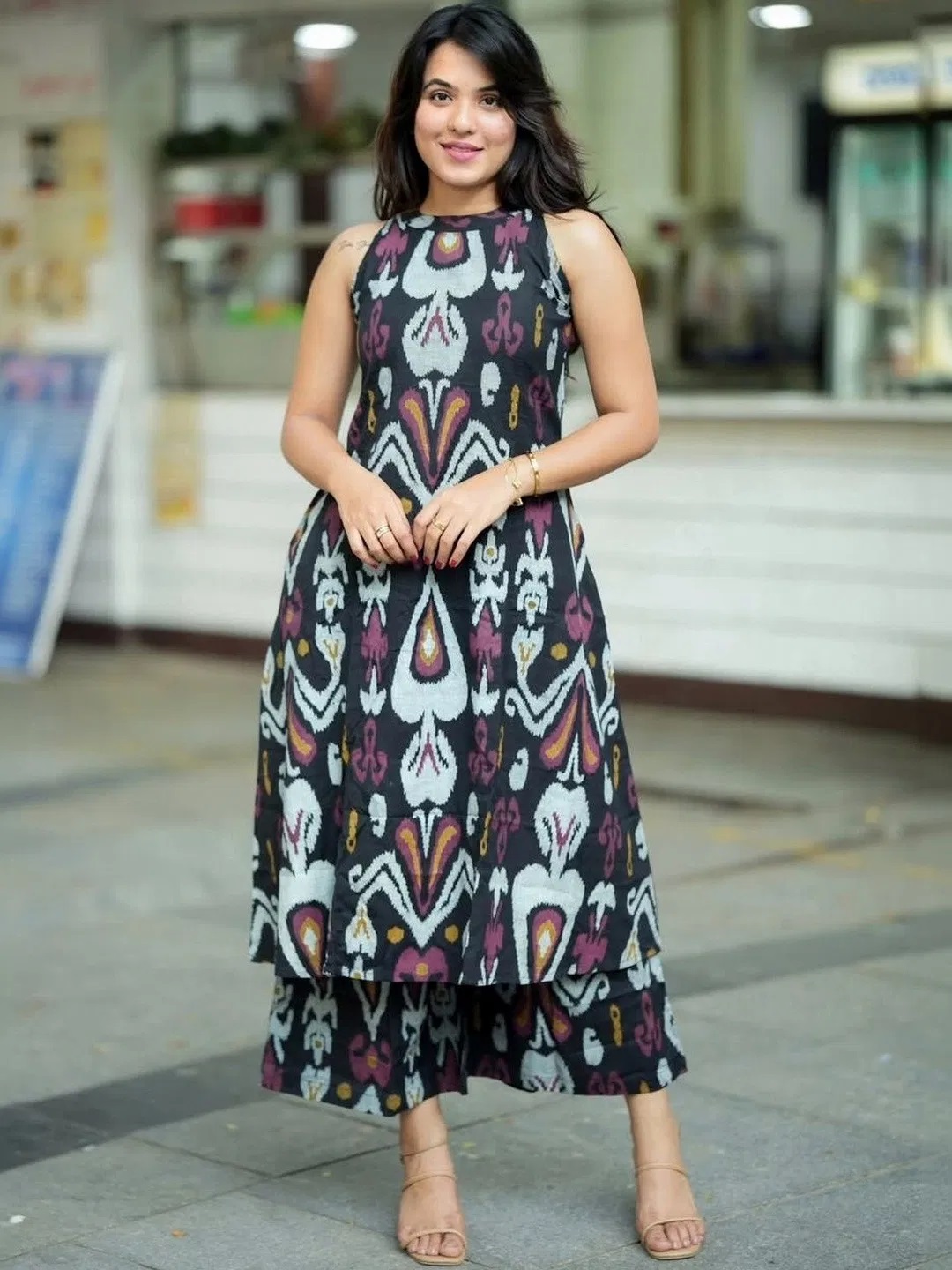 Dhruvi 420 Cotton Printed Daily Wear Top With Bottom Collection