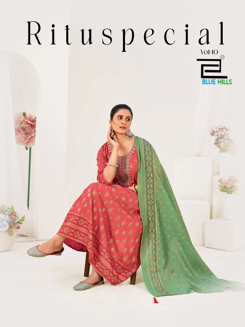 Blue Hills Ritu Special Vol 10 Anarkali Kurti With Dupatta Collection