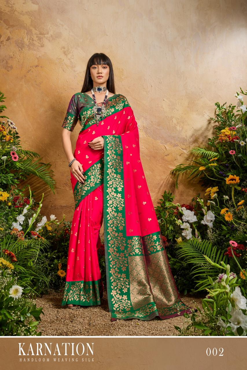 Rajtex Karnation Pure Handloom Silk Sarees Online