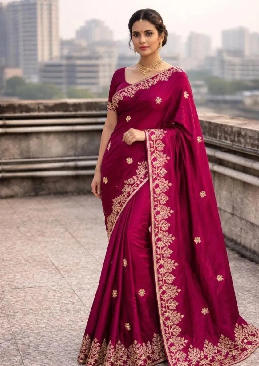 Vt 841 T Embroidery Worked Designer Saree Collection