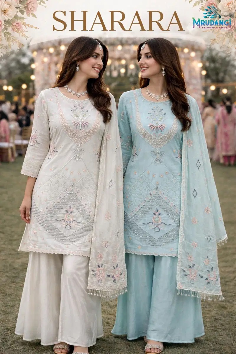 Mrudangi Sharara Moti Worked Designer Salwar Kameez Collection