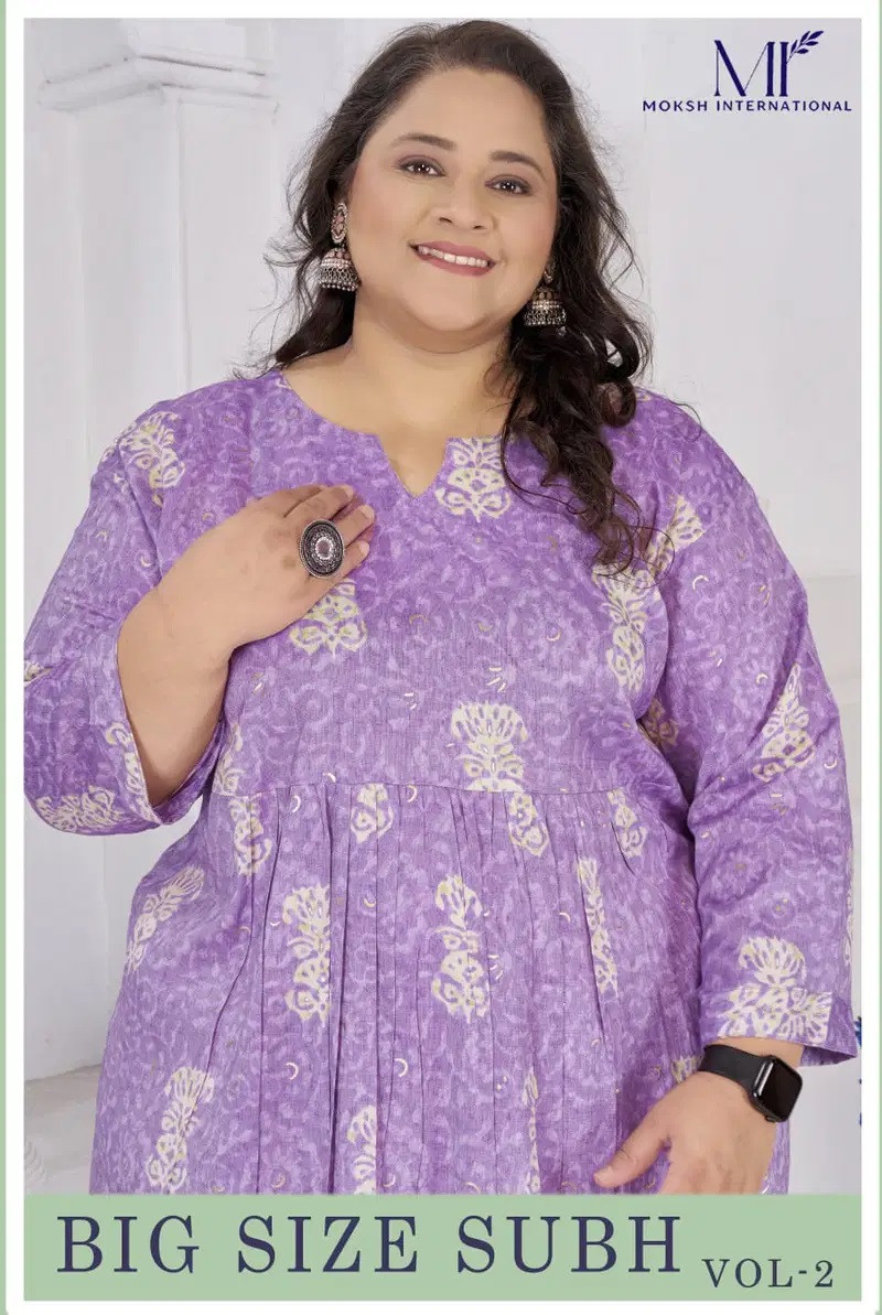 Moksh Big Size Subh Vol 2 Casual Wear Plus Size Kurti Collection