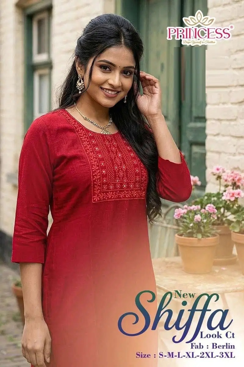 Princess New Shiffa Embroidery Worked Kurti Collection