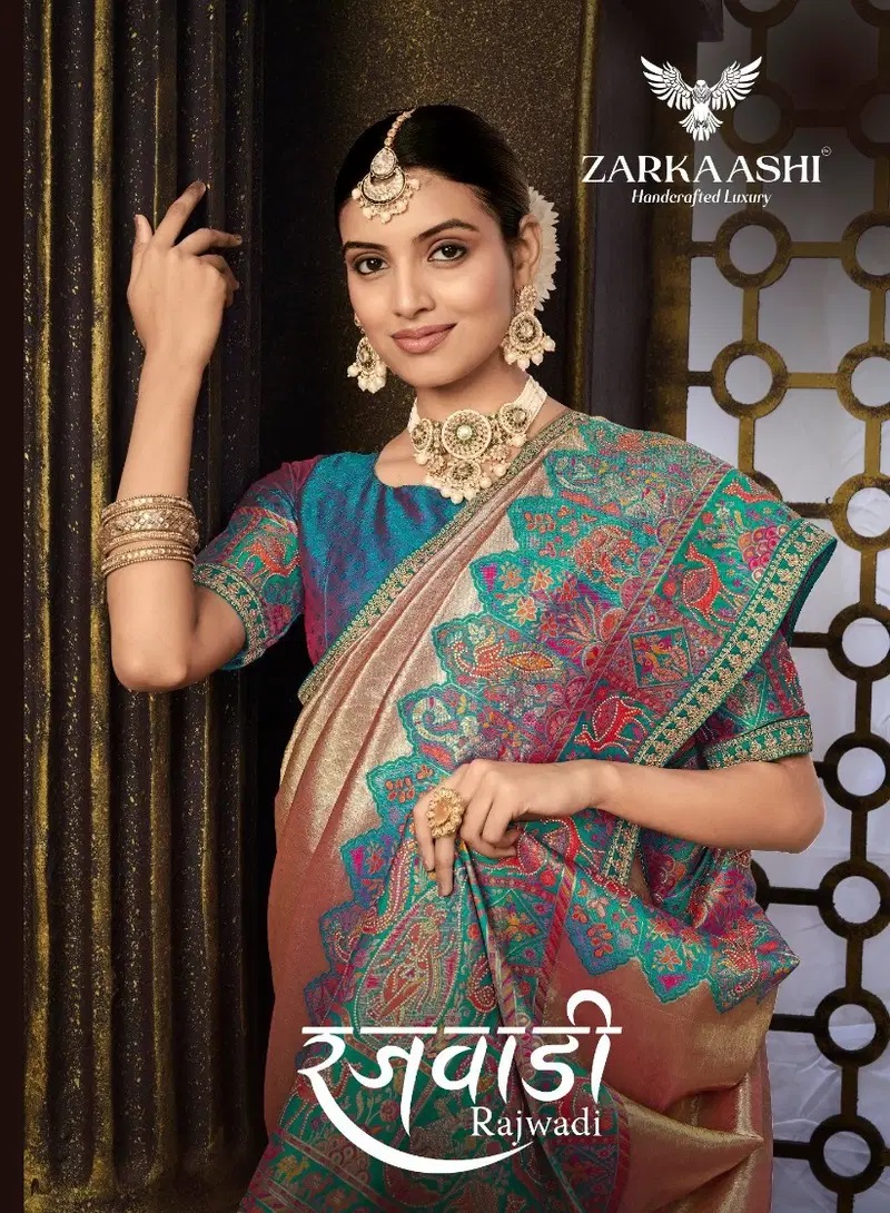 Zarkaashi Rajwadi Exclusive Tissue Silk Designer Saree Collection