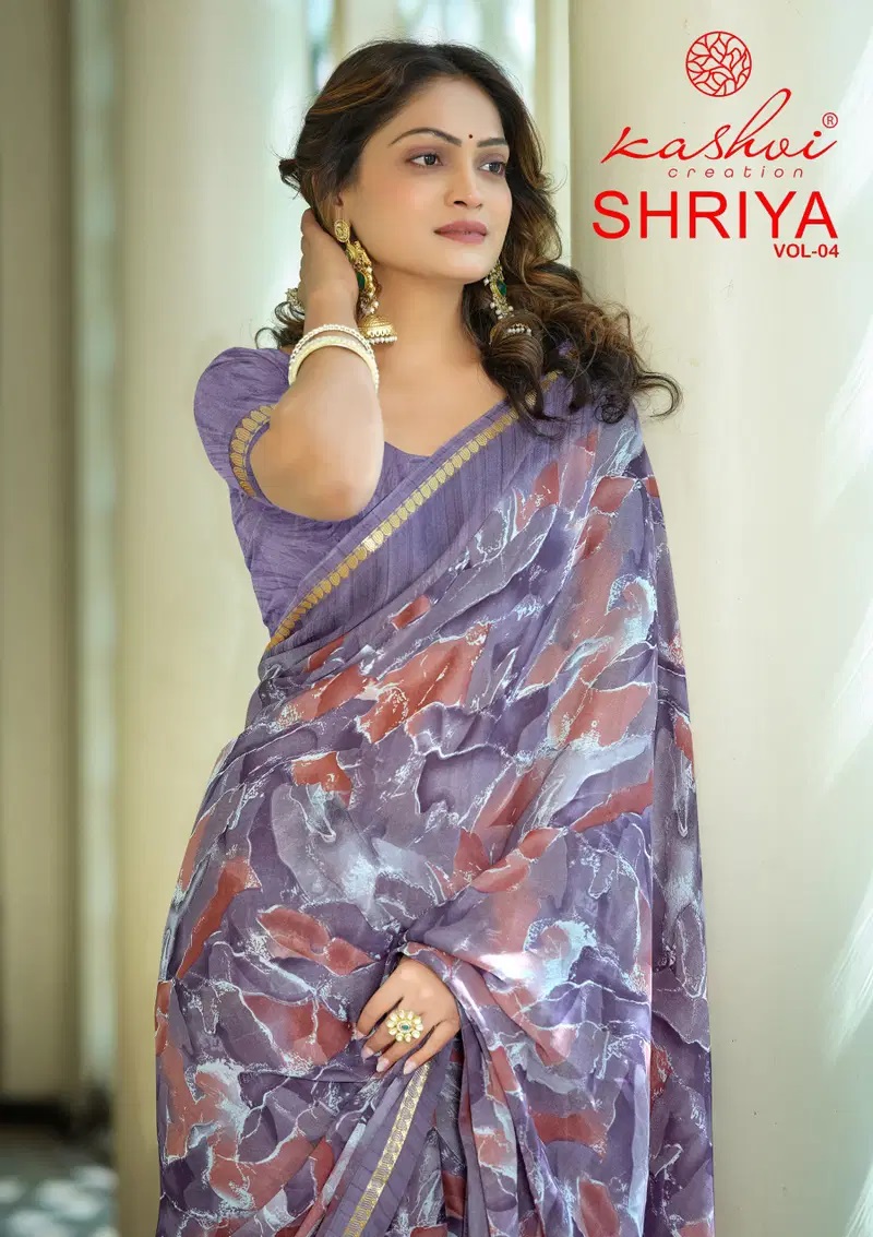 Kashvi Shriya Vol 04 Moss Silk Printed Saree Collection