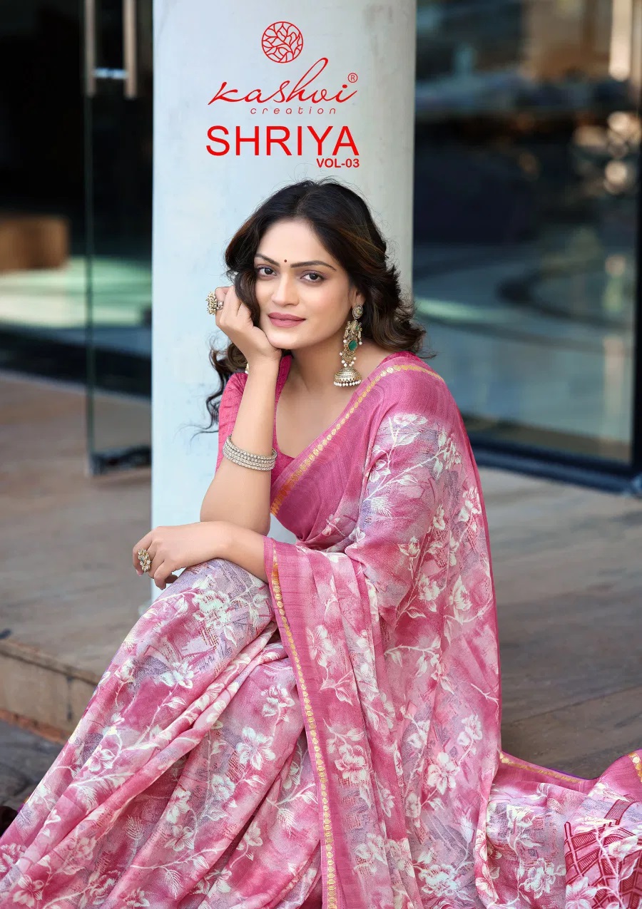 Kashvi Shriya Vol 3 Viscose Casual Wear Saree Collection