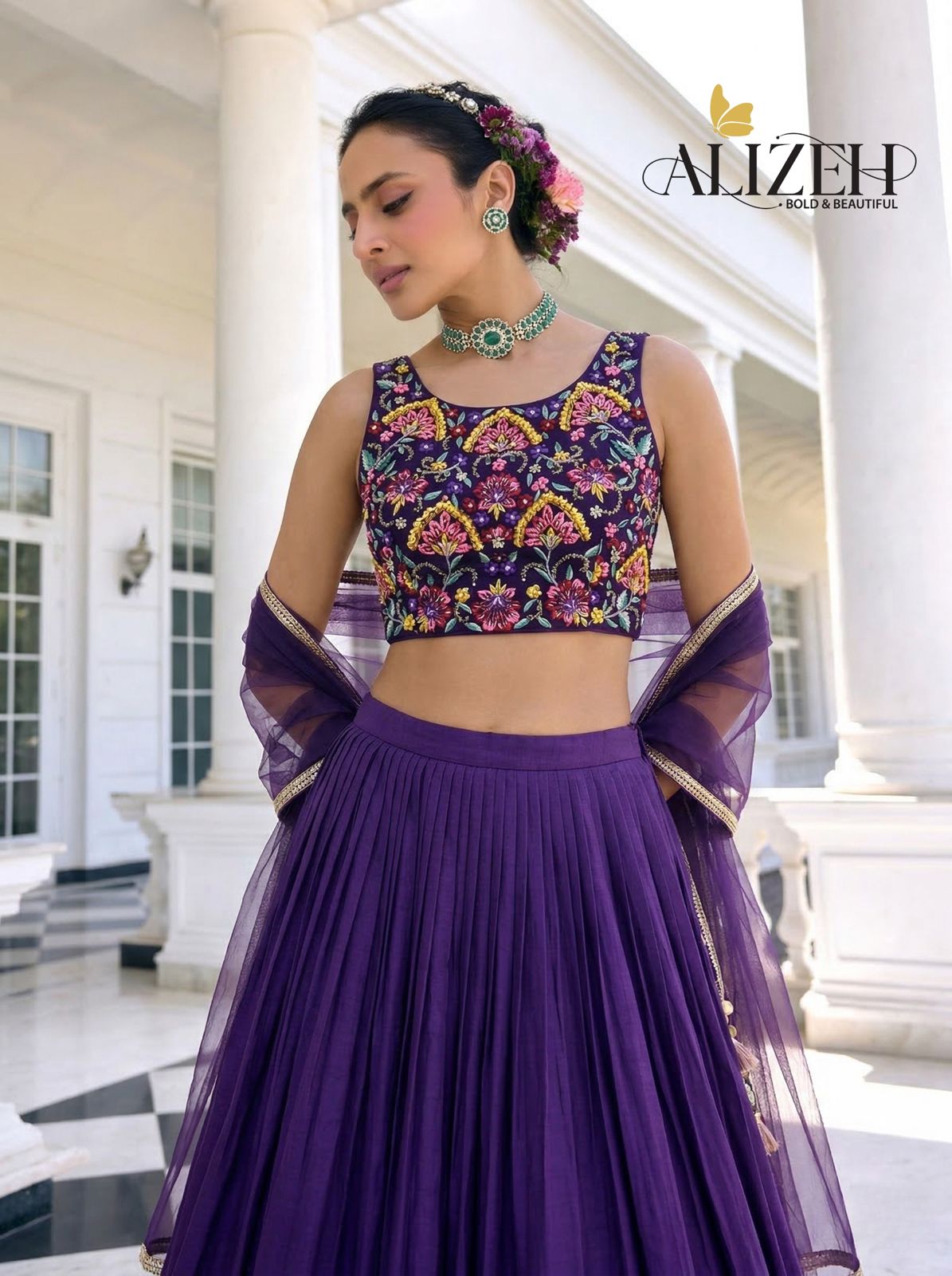Alizeh 9014 To 9016 Vichitra Silk Party Wear Lehenga Choli Collection