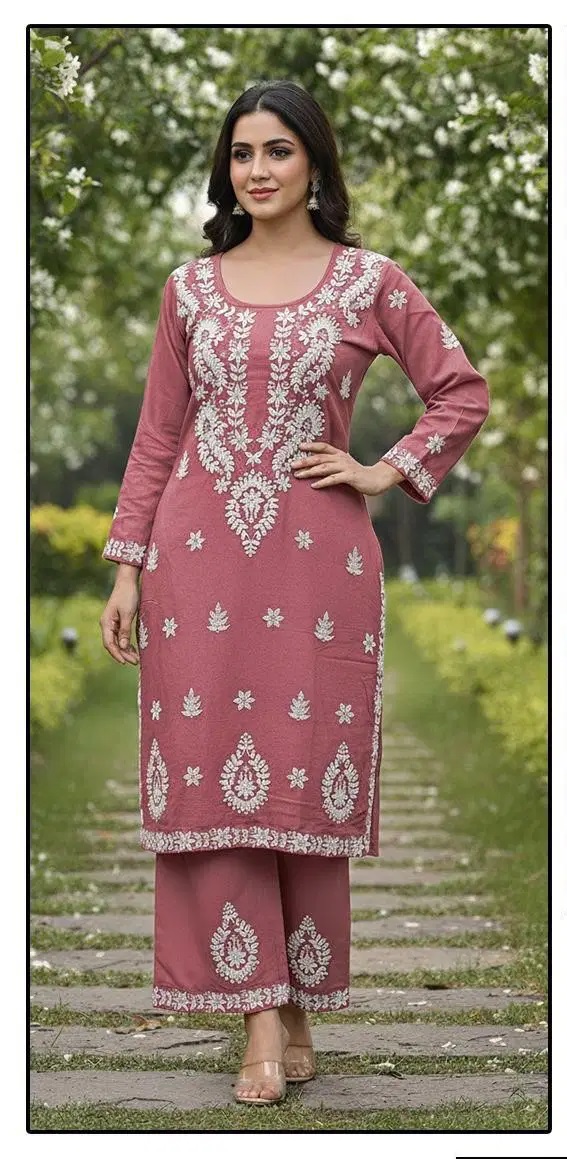 Hoor Tex 186 A To D Rayon Embroidered Kurti With Bottom