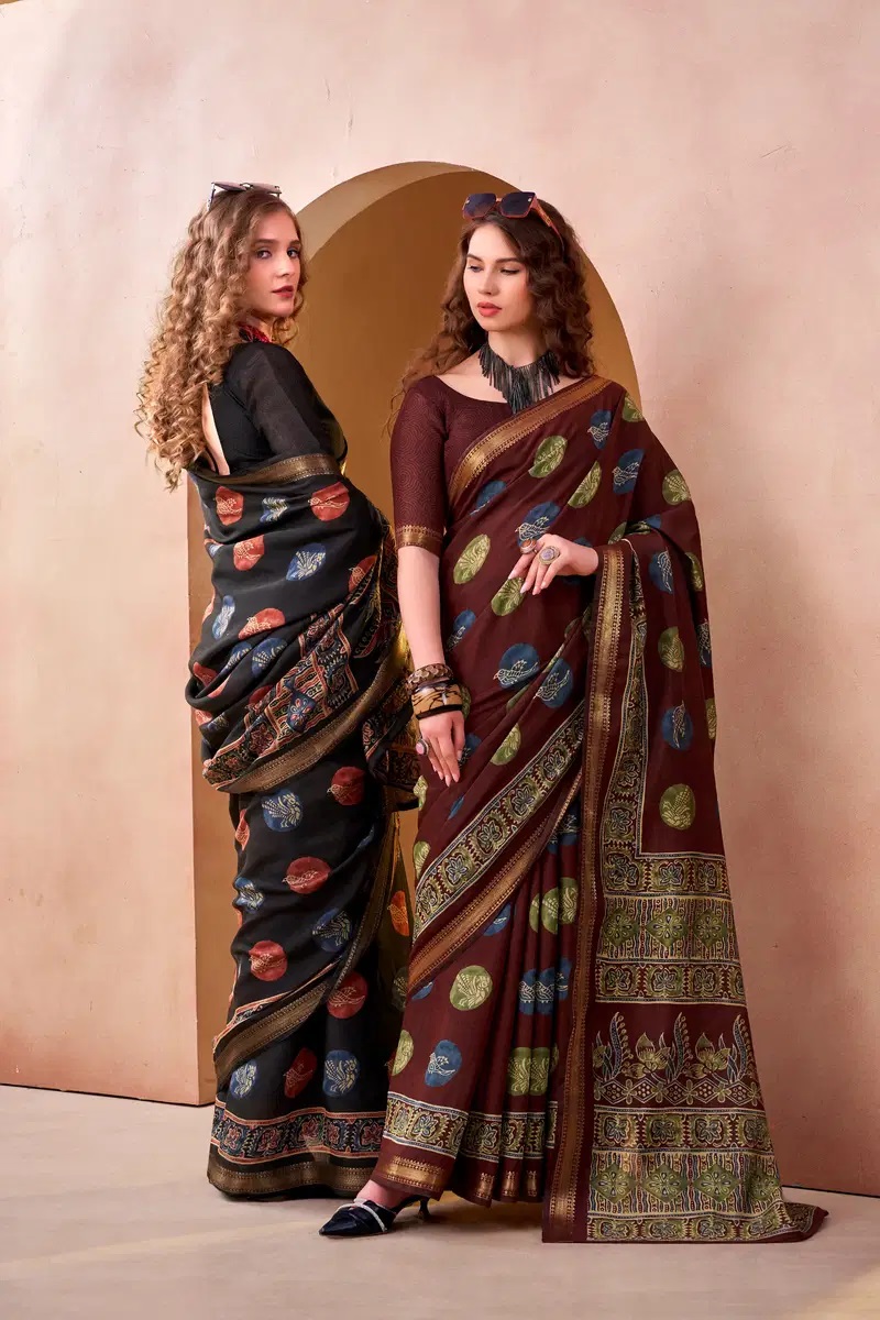 Taraa L 7211 Pv Printed Casual Wear Saree Collection