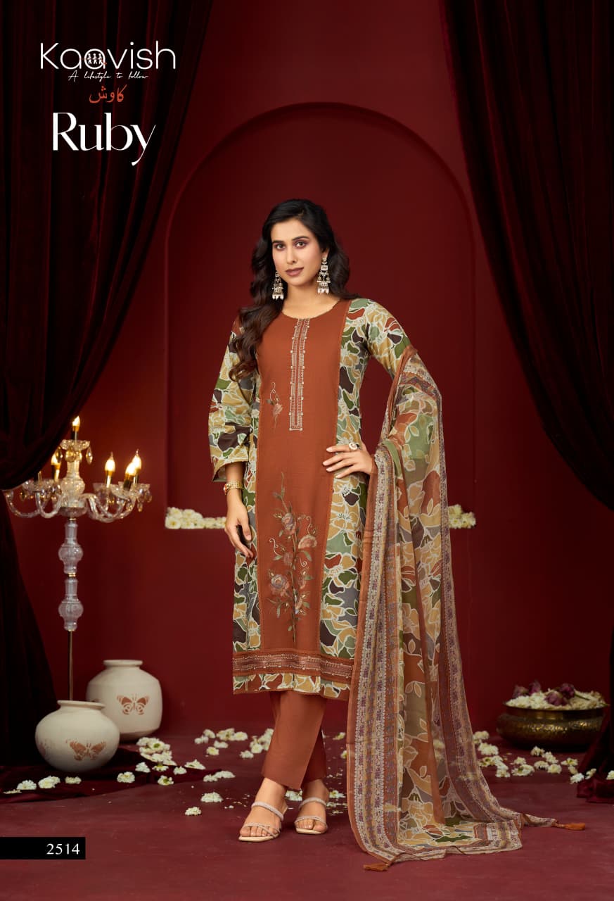 Kaavish Ruby Lawn Cotton Designer Salwar Kameez Collection