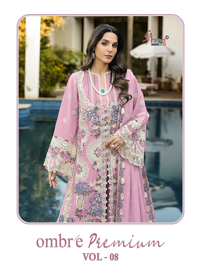 Shree Ombre Premium Vol 8 Pakistani Suits Cotton Dupatta