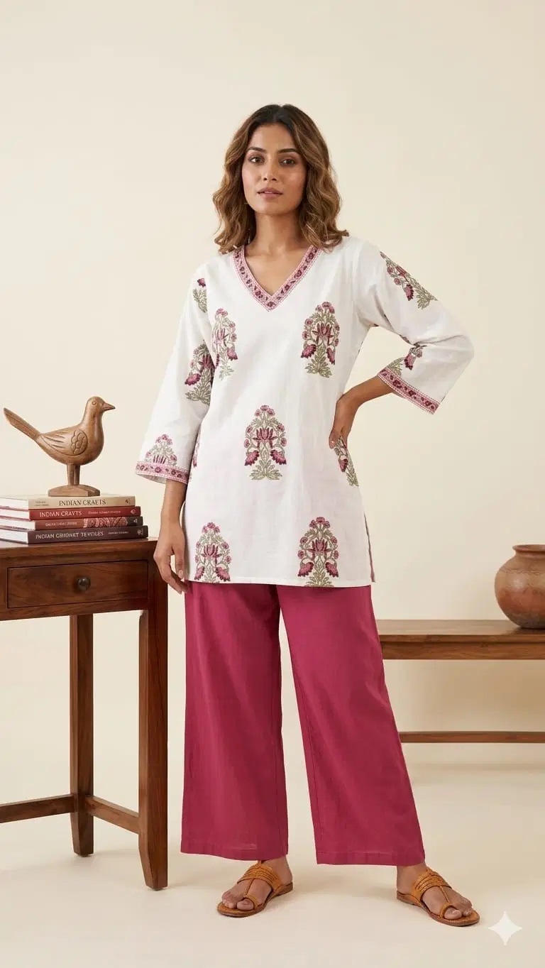 Naisha K 843 Cotton Printed Short Kurti Collection